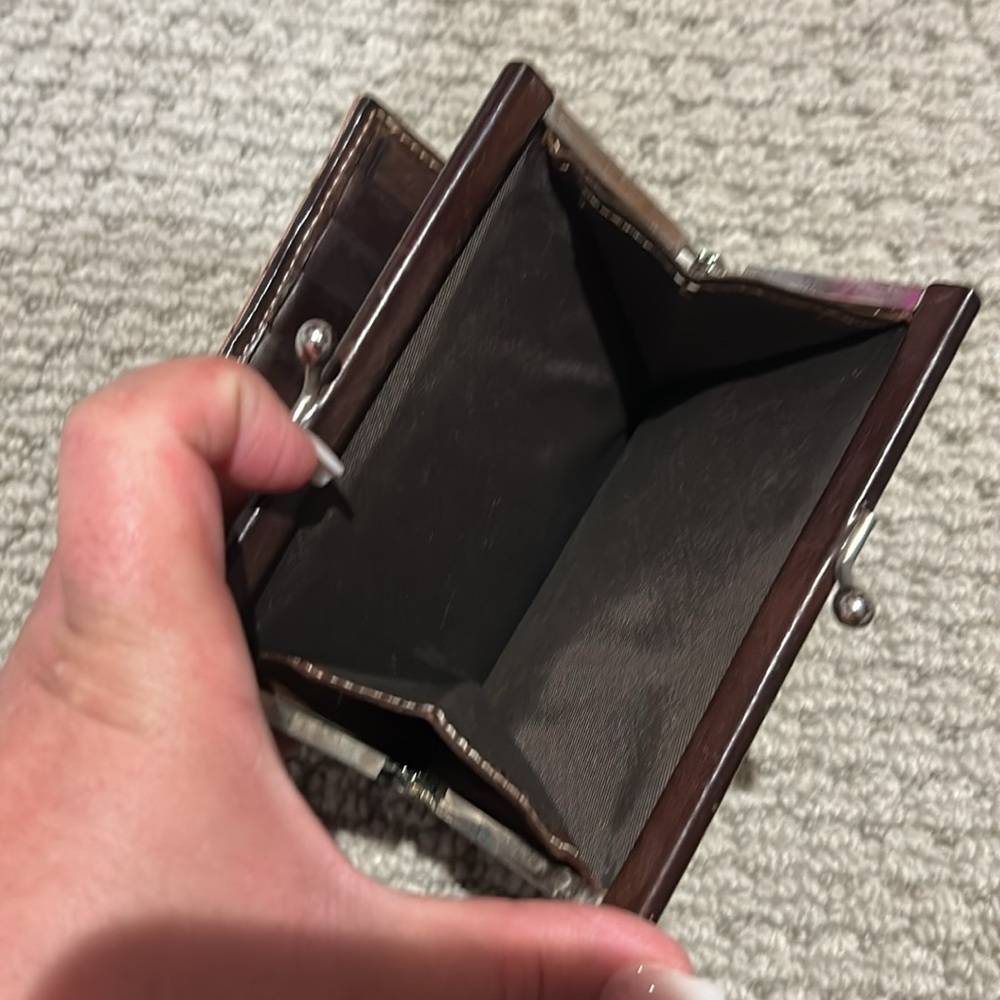 Dooney & Burke Vintage Rust/Brown DB Monogram Wallet - Picture 7 of 9